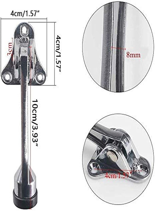 VIPMOON Door Stopper, VIPMOON 2 Pack Kick Door Stop, Door Holder Open, Metal Door Stopper, Kickdown Door Stoper with Soft Rubber Tip for Heavy Door, Garage Door, Wood Floor, Adjustable Height - Image 2